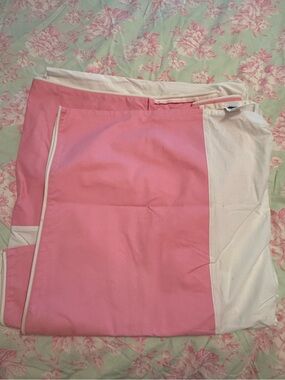 Pottery Barn Teen Pink and White Bed Skirt